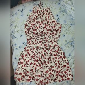 H&M, size 4, red and white romper